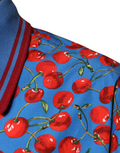 Dolce & Gabbana Blue Cherry Cotton Collared Men Polo T-shirt