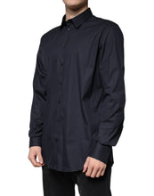 Dolce & Gabbana Black Cotton Blend Formal GOLD Dress Shirt