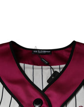 Dolce & Gabbana Multicolor Logo Jersey Button V-neck T-shirt