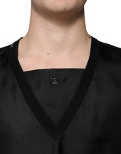 Dolce & Gabbana Black Cotton Square Neck Short Sleeve T-shirt