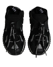 Dolce & Gabbana Black White Logo Sorrento Sneakers Shoes