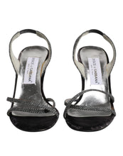 Dolce & Gabbana Black Chevron High Heels Sandals Shoes