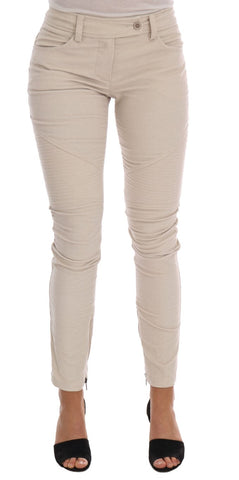Beige Slim Jeans Corduroy Skinny Pants Ermanno Scervino