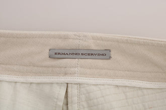 Beige Slim Jeans Corduroy Skinny Pants Ermanno Scervino