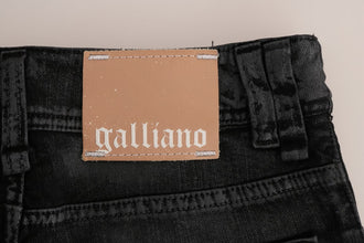 Gray Wash Cotton Stretch Regular Fit Jeans John Galliano
