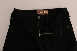 Black Cotton Denim Stretch Regular Fit Jeans John Galliano