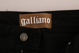Black Cotton Denim Stretch Regular Fit Jeans John Galliano