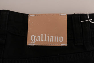 Black Cotton Denim Stretch Regular Fit Jeans John Galliano