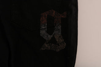 Black Cotton Denim Stretch Regular Fit Jeans John Galliano