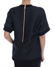 Black Brocade Cocktail Crystal Sweater Dolce & Gabbana