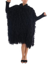 Black Fringes Wool Pullover Sweater Dolce & Gabbana