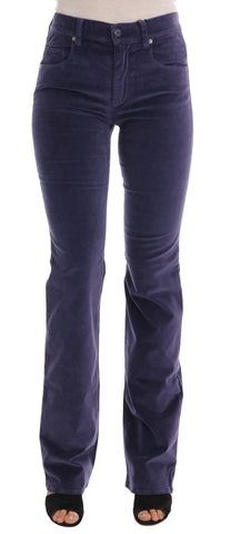 Purple Corduroy Stretch Bootcut Pants Ermanno Scervino