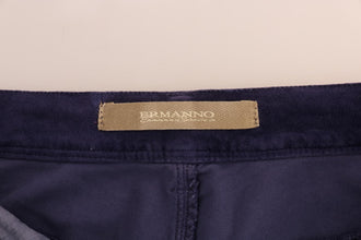Purple Corduroy Stretch Bootcut Pants Ermanno Scervino