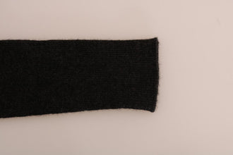 Gray Cashmere Ribbed Stretch Tights Dolce & Gabbana