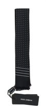 Dark Blue Polka Dotted Silk Scarf Dolce & Gabbana