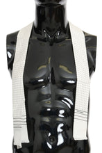 White Polka Dotted Silk Skinny Scarf Dolce & Gabbana