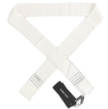 White Polka Dotted Silk Skinny Scarf Dolce & Gabbana