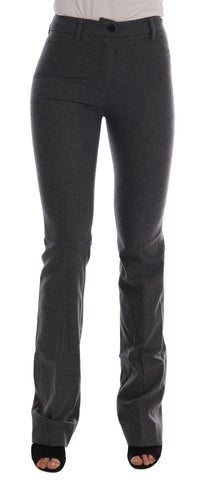 Gray Wool Stretch Slim Pants Ermanno Scervino