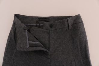 Gray Wool Stretch Slim Pants Ermanno Scervino