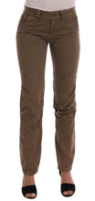 Brown Cotton Casual Slim Fit Pants Ermanno Scervino