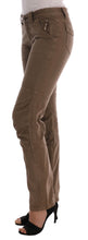Brown Cotton Casual Slim Fit Pants Ermanno Scervino