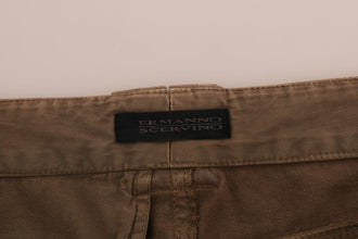 Brown Cotton Casual Slim Fit Pants Ermanno Scervino