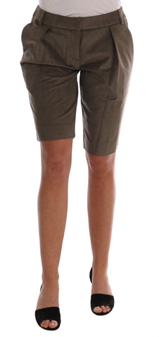 Brown Velvet Bermuda Shorts Ermanno Scervino