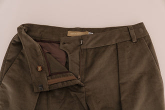 Brown Velvet Bermuda Shorts Ermanno Scervino