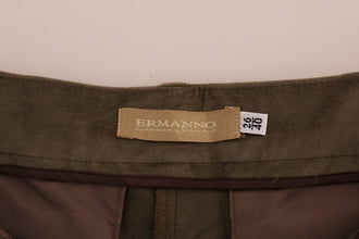 Brown Velvet Bermuda Shorts Ermanno Scervino