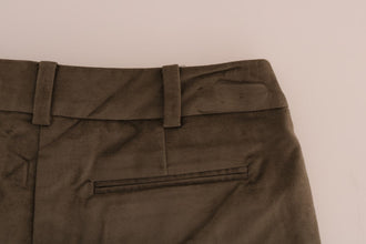 Brown Velvet Bermuda Shorts Ermanno Scervino