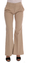 Beige Cotton Bootcut Pants Ermanno Scervino