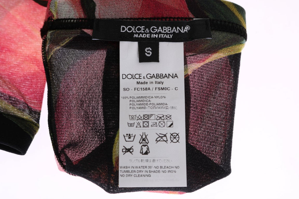 Multicolor Floral Tulip Nylon Socks Dolce & Gabbana