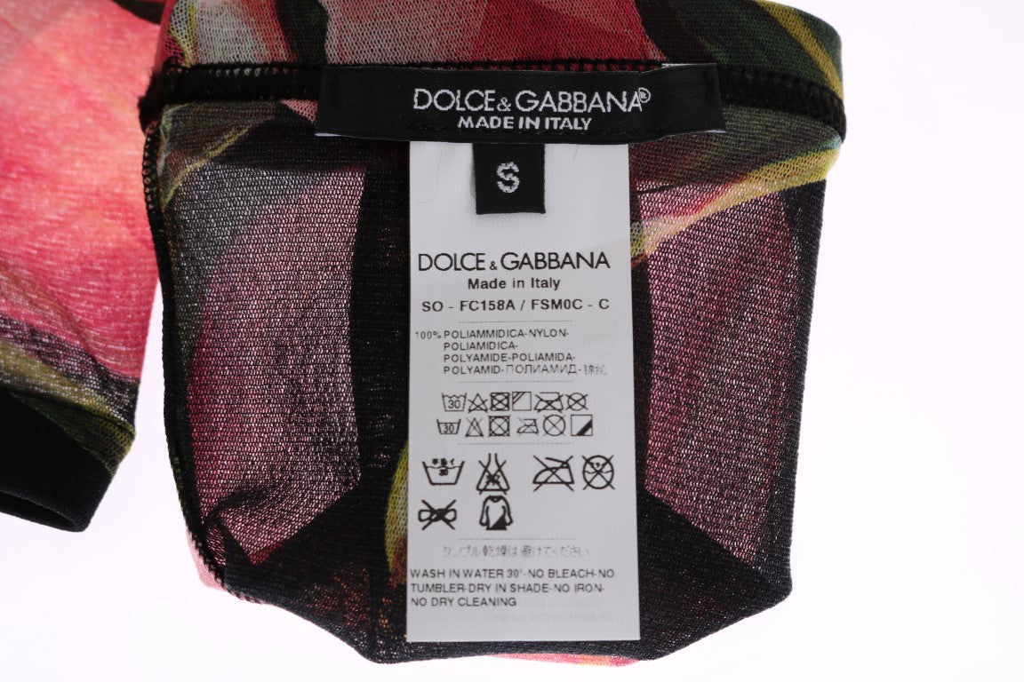 Multicolor Floral Tulip Nylon Socks Dolce & Gabbana