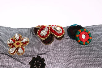 Black Stretch Carretto Crystal Socks Dolce & Gabbana
