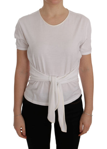 White Cotton Silk T-Shirt Dolce & Gabbana