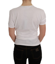 White Cotton Silk T-Shirt Dolce & Gabbana