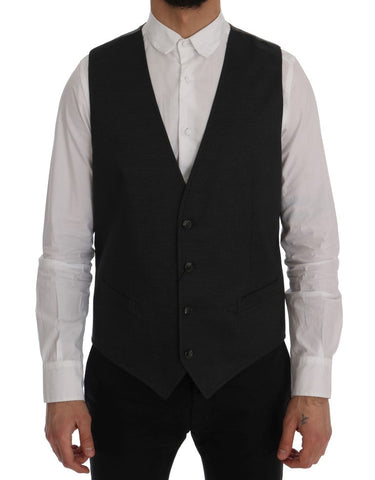Gray STAFF Cotton Rayon Vest Dolce & Gabbana