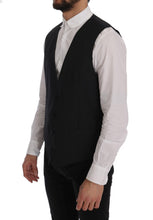 Gray Wool Stretch Vest Dolce & Gabbana