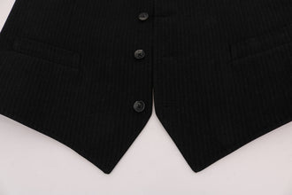 Black STAFF Cotton Rayon Vest Dolce & Gabbana