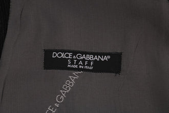 Black STAFF Cotton Rayon Vest Dolce & Gabbana