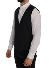 Blue Wool Stretch Vest Dolce & Gabbana