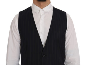Blue Wool Stretch Vest Dolce & Gabbana