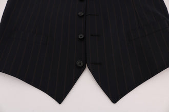 Blue Wool Stretch Vest Dolce & Gabbana