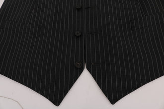 Gray Wool Stretch Vest Dolce & Gabbana