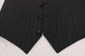 Gray STAFF Wool Stretch Vest Dolce & Gabbana