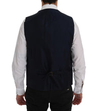 Blue STAFF Wool Stretch Vest Dolce & Gabbana