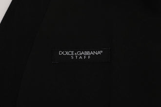 Black STAFF Wool Stretch Vest Dolce & Gabbana
