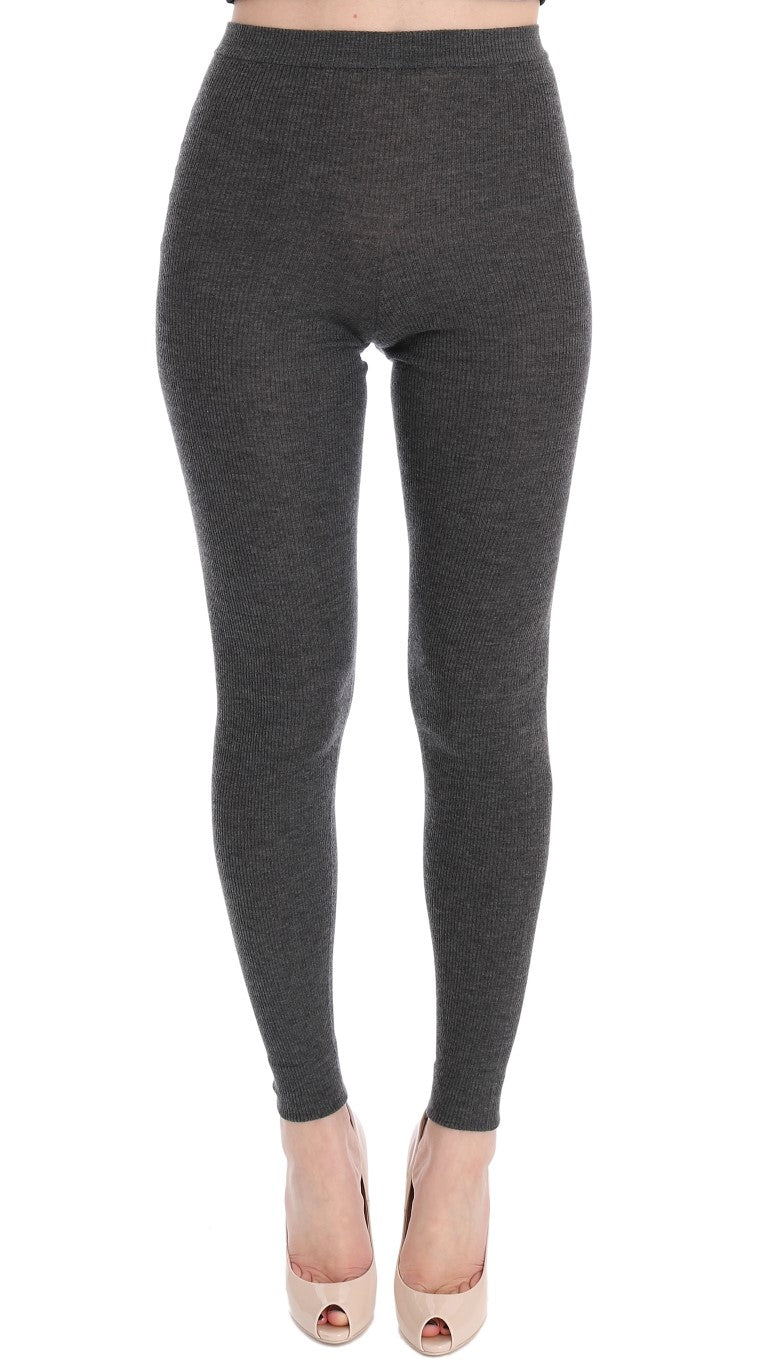 Gray Cashmere Stretch Tights Dolce & Gabbana