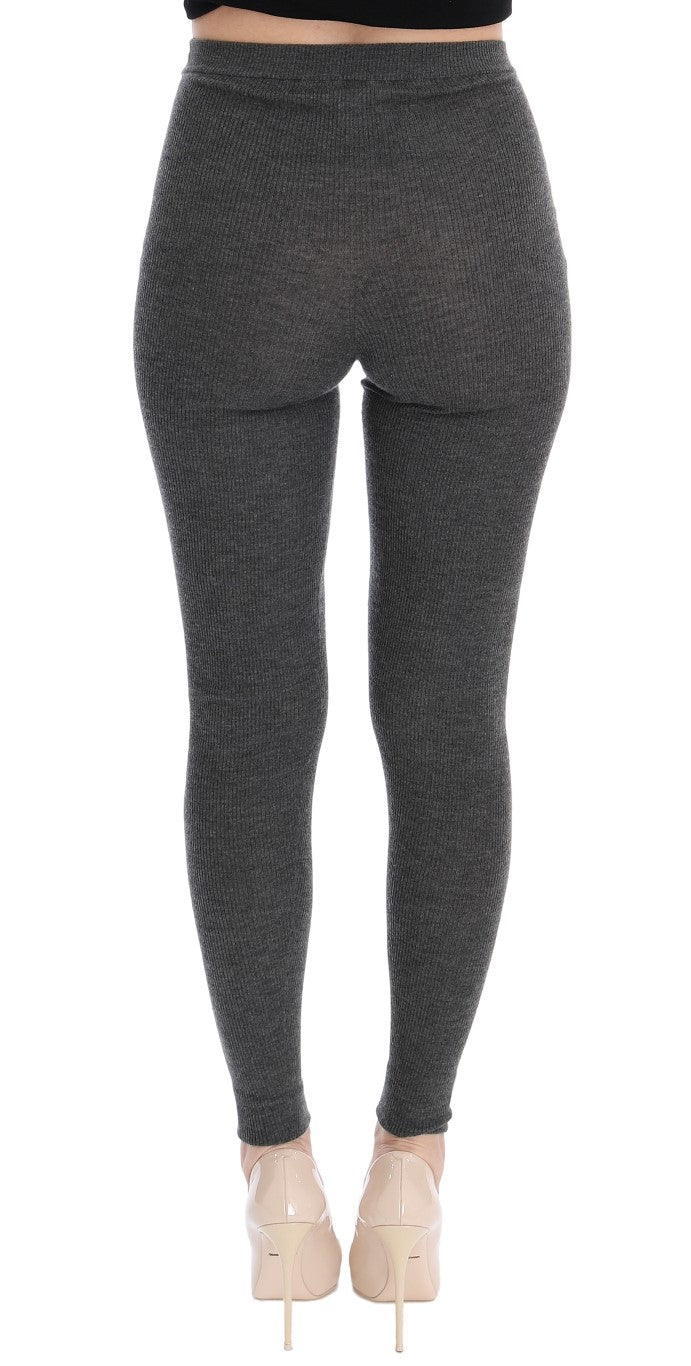 Gray Cashmere Stretch Tights Dolce & Gabbana