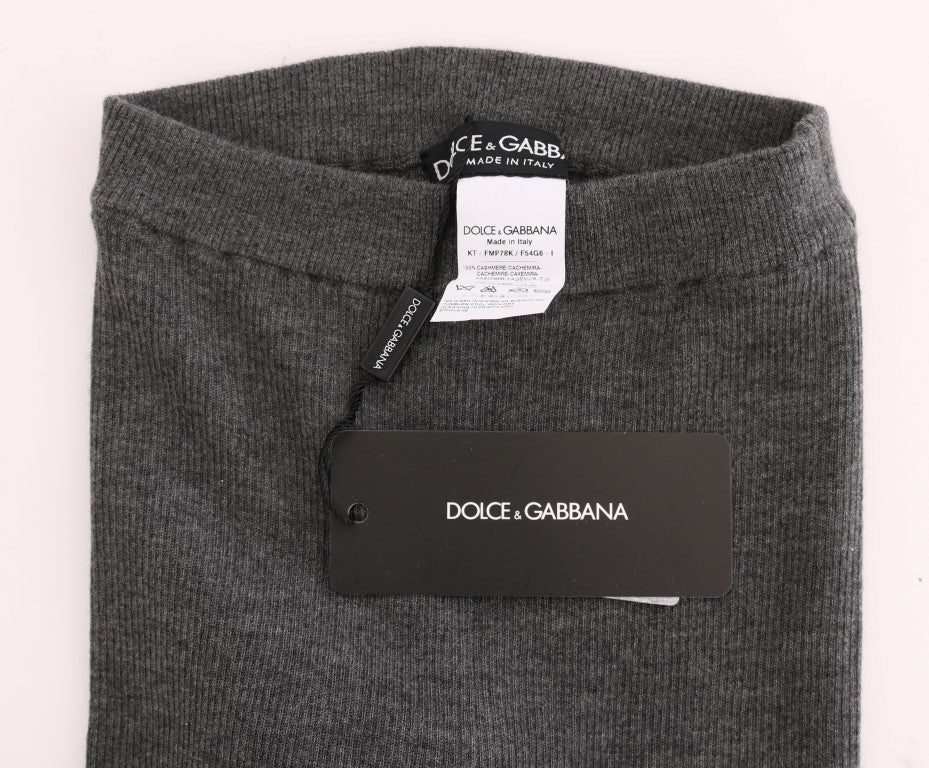 Gray Cashmere Stretch Tights Dolce & Gabbana